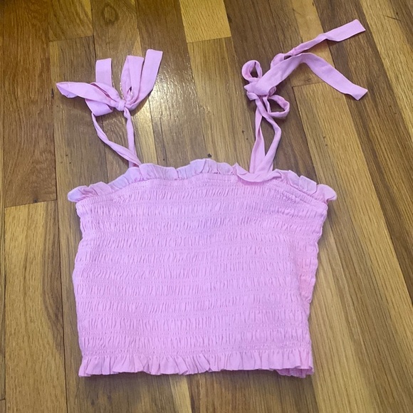 Katie J NYC Girls Pink Ruffled Top Size L - Picture 1 of 6